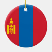 Flagge der Mongolei Keramik Ornament (Hinten)