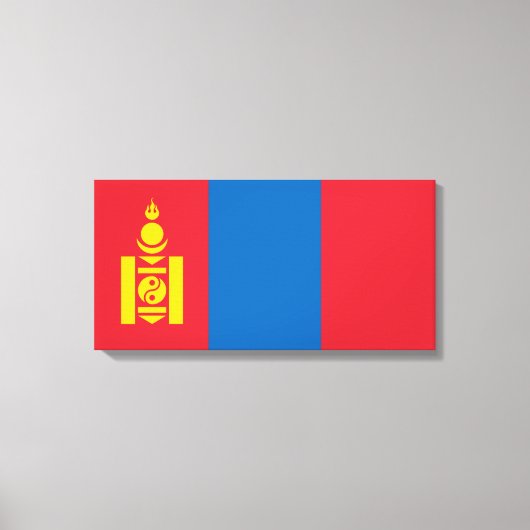 Flagge der Mongolei Leinwanddruck (Vorderseite)