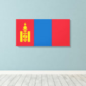 Flagge der Mongolei Leinwanddruck (Insitu (Holzboden))