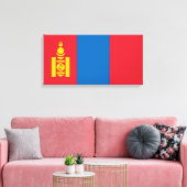 Flagge der Mongolei Leinwanddruck (Insitu (Wohnzimmer))