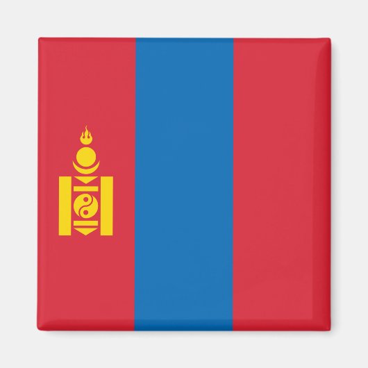 Flagge der Mongolei Magnet (Vorne)