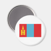 Flagge der Mongolei Magnet (Vorderseite/Rückseite)
