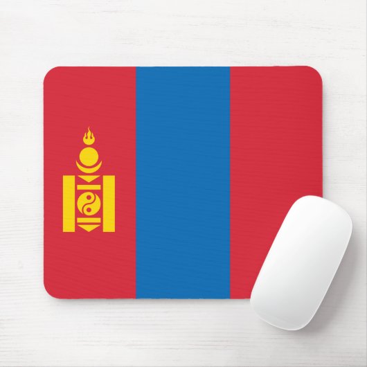 Flagge der Mongolei Mousepad (Mit Mouse)