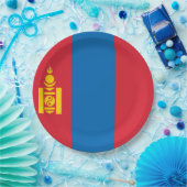 Flagge der Mongolei Pappteller (Party)