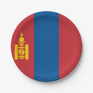 Flagge der Mongolei Pappteller