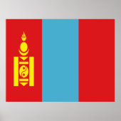 Flagge der Mongolei Poster (Vorne)