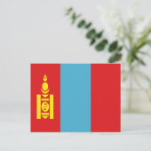 Flagge der Mongolei Postkarte (Stehend Vorderseite)