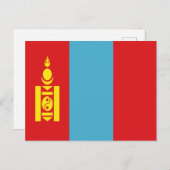 Flagge der Mongolei Postkarte (Vorne/Hinten)