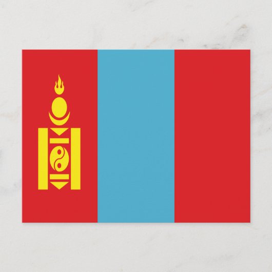 Flagge der Mongolei Postkarte (Vorderseite)