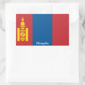 Flagge der Mongolei Rechteckiger Aufkleber (Tasche)