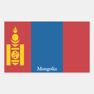 Flagge der Mongolei Rechteckiger Aufkleber