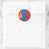 Flagge der Mongolei Runder Aufkleber (Tasche)