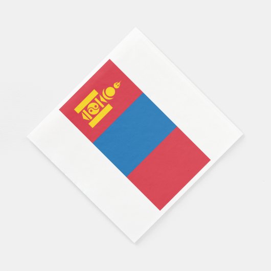 Flagge der Mongolei Serviette (Ecke)