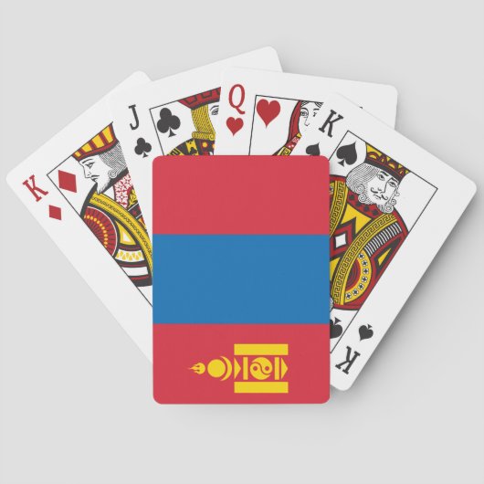 Flagge der Mongolei Spielkarten (Rückseite)
