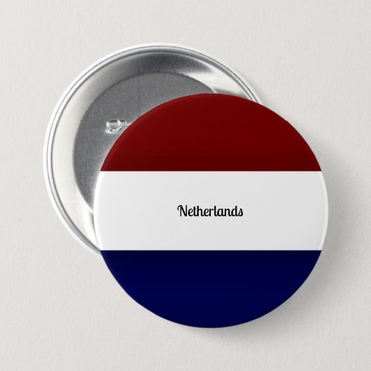 Flagge der Niederlande Button (Vorne & Hinten)