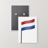 Flagge der Niederlande Button (Vorderseite/Rückseite)