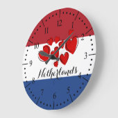Flagge der Niederlande Große Wanduhr (Winkel)