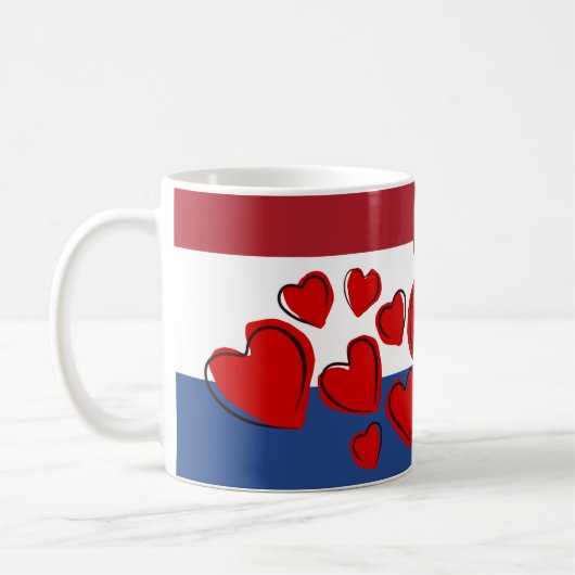 Flagge der Niederlande Kaffeetasse (Links)