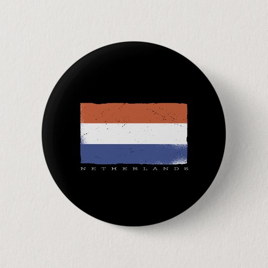 Flagge der Niederlande mit niederländischem Text Button (Vorderseite)