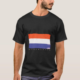 Flagge der Niederlande mit niederländischer Beschr T-Shirt