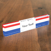 Flagge der Niederlande Namensplakette (Seite)