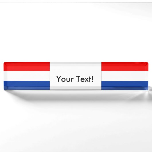 Flagge der Niederlande Namensplakette (Vorderseite)