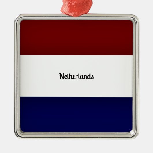 Flagge der Niederlande Ornament Aus Metall (Vorne)