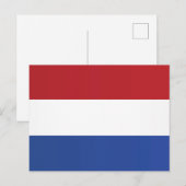 Flagge der Niederlande Postkarte (Vorne/Hinten)