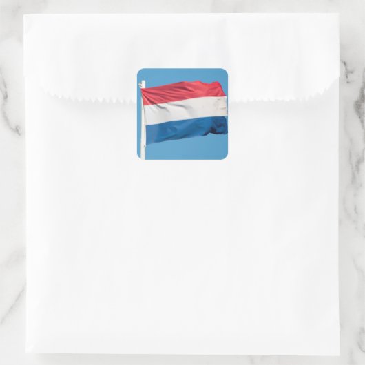 Flagge der Niederlande Quadratischer Aufkleber (Tasche)