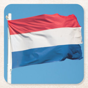 Flagge der Niederlande Rechteckiger Pappuntersetzer