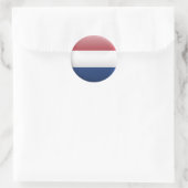 Flagge der Niederlande Runder Aufkleber (Tasche)