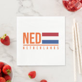 Flagge der Niederlande und Name Serviette (Beispiel)