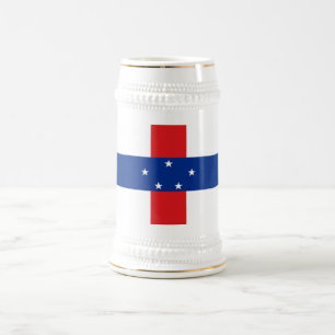 Flagge der Niederländischen Antillen Bierglas