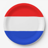 Flagge der Niederländischen Platte Pappteller (Vorderseite)