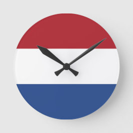 Flagge der niederländischen Wall-Uhr Runde Wanduhr