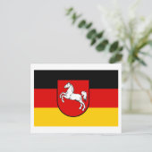 Flagge der Niedersächsischen Postkarte (Stehend Vorderseite)