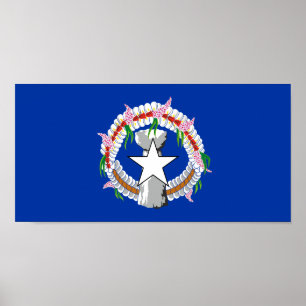 Flagge der Nördlichen Marianen Poster