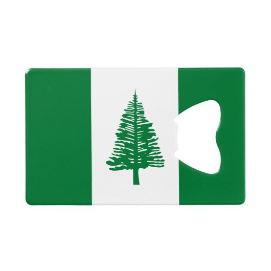 Flagge der Norfolk Geldbeutel Flaschenöffner (Rückseite Horizontal)