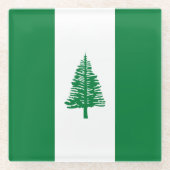 Flagge der Norfolk Glasuntersetzer (Vorderseite)