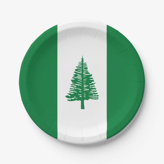 Flagge der Norfolk Pappteller (Vorderseite)
