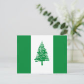 Flagge der Norfolk Postkarte (Stehend Vorderseite)