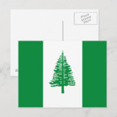 Flagge der Norfolk Postkarte (Vorne/Hinten)