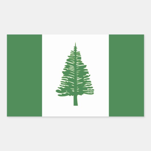 Flagge der Norfolk Rechteckiger Aufkleber (Vorderseite)