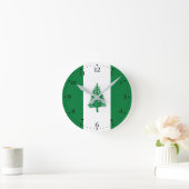 Flagge der Norfolk Runde Wanduhr (Zuhause)