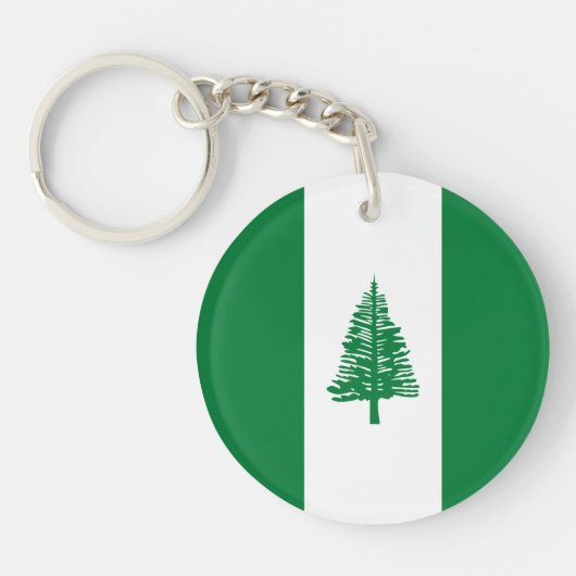 Flagge der Norfolk Schlüsselanhänger (Vorderseite)