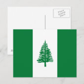 Flagge der Norfolkinsel Postkarte (Vorne/Hinten)