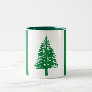Flagge der Norfolkinsel Zweifarbige Tasse