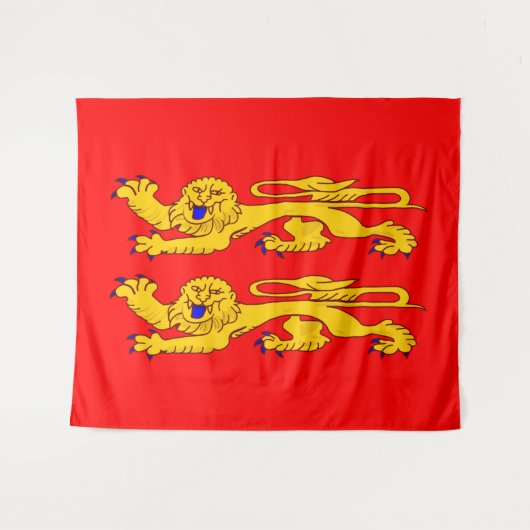 Flagge der Normandie Wandteppich (Vorderseite (Horizontal))
