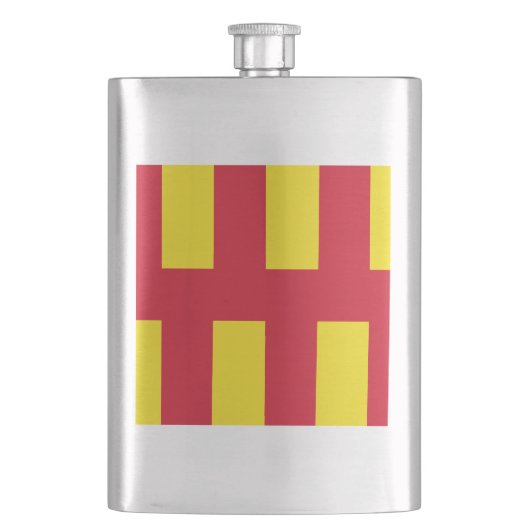 Flagge der Northumberland Flasche Flachmann (Vorderseite)