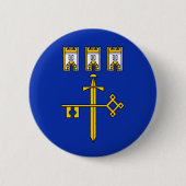Flagge der Oblast Ternopil Button (Vorderseite)